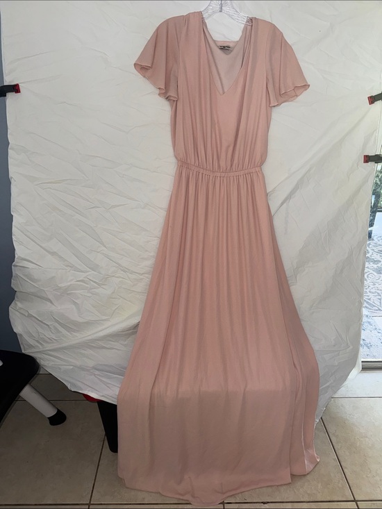 Show Me Your MuMu Dresses & Skirts - Show Me Your MuMu Blush Pink Flutter Sleeve Maxi Dress